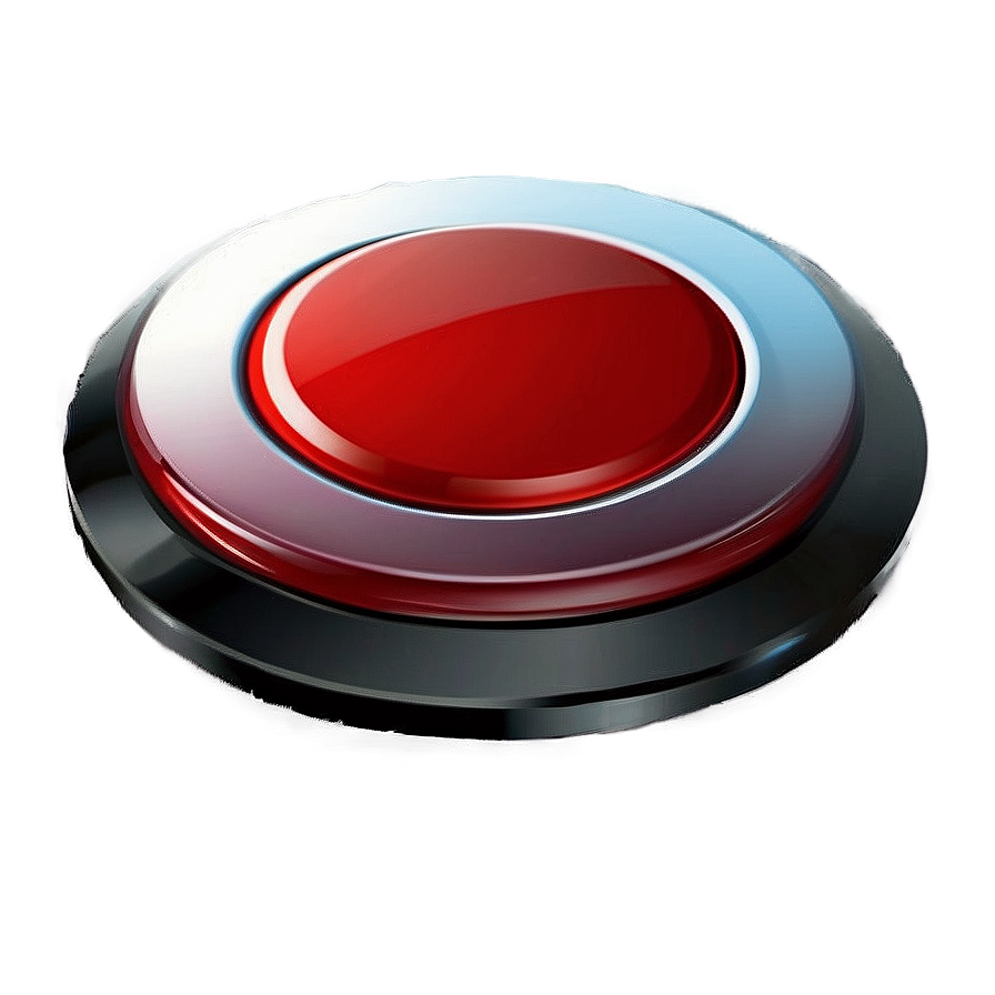 Shiny Red Stop Button PNG 61 PNG with transparent background