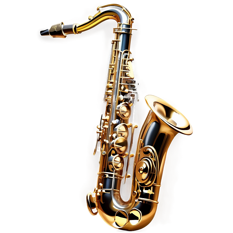 Shiny Silver Saxophone Png 80