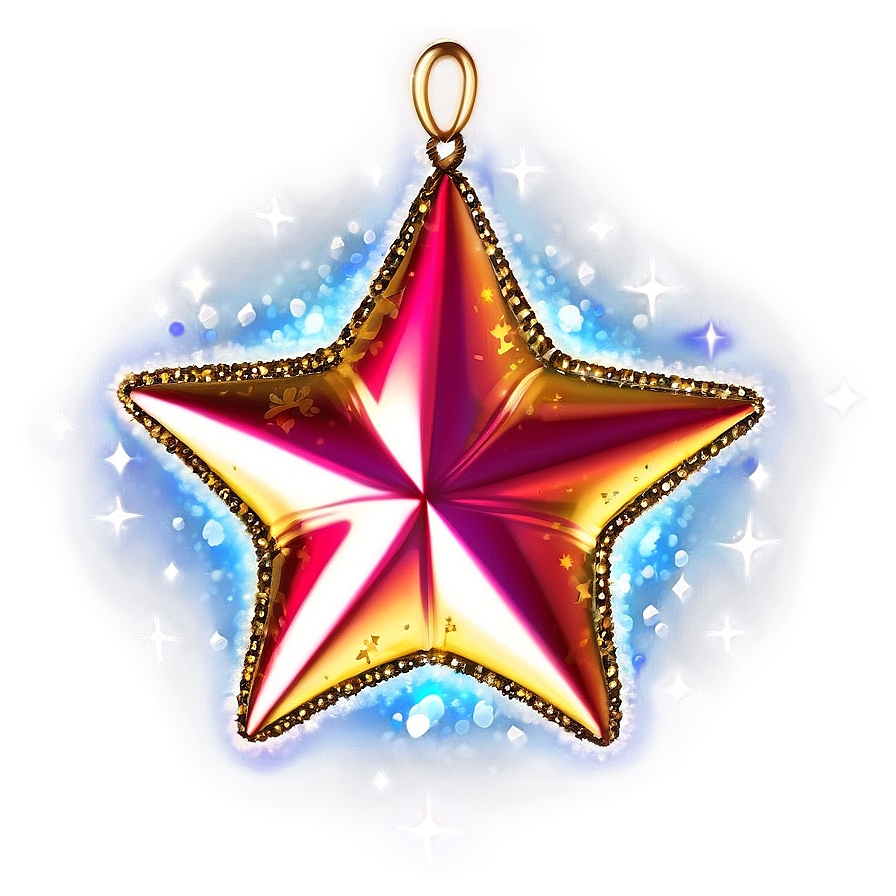 Shiny Sparkle Star Decoration Png 13