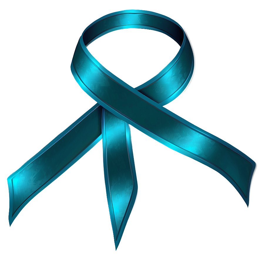 Shiny Teal Ribbon Clipart PNG 06282024 PNG image with a transparent background, free high-resolution download