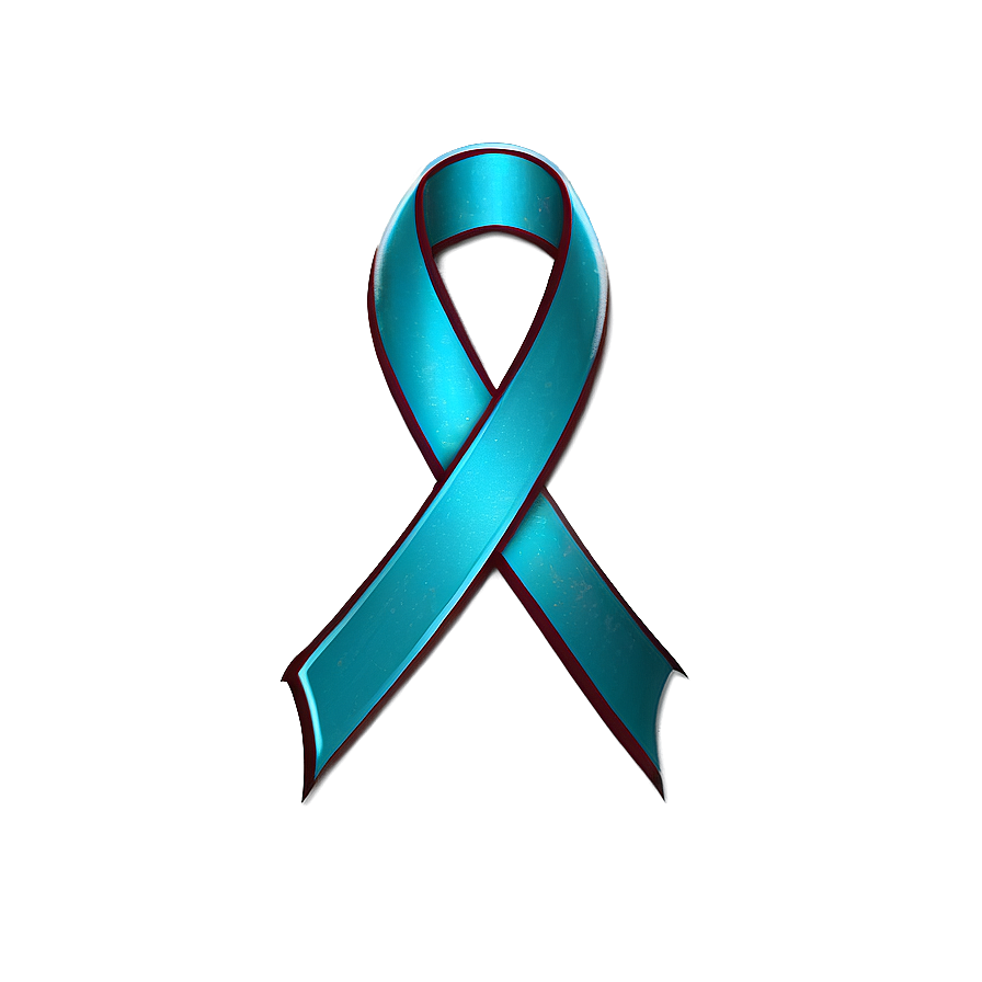 Shiny Teal Ribbon Clipart Png 06282024