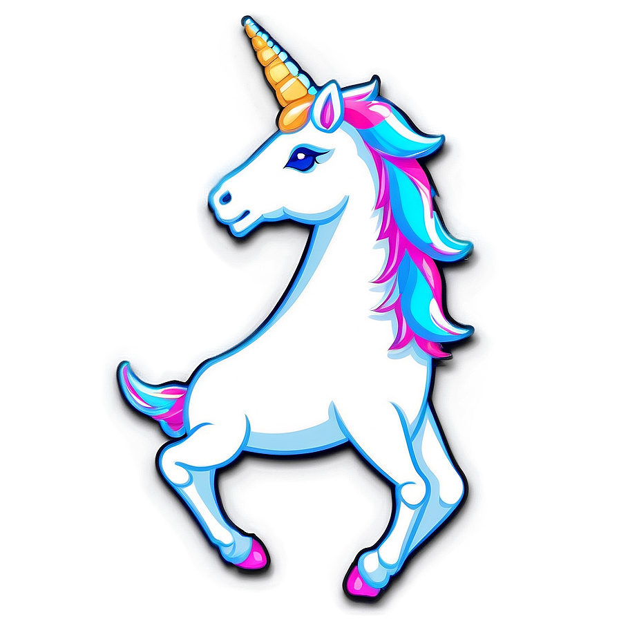 Shiny Unicorn Sticker PNG bhl PNG with transparent background
