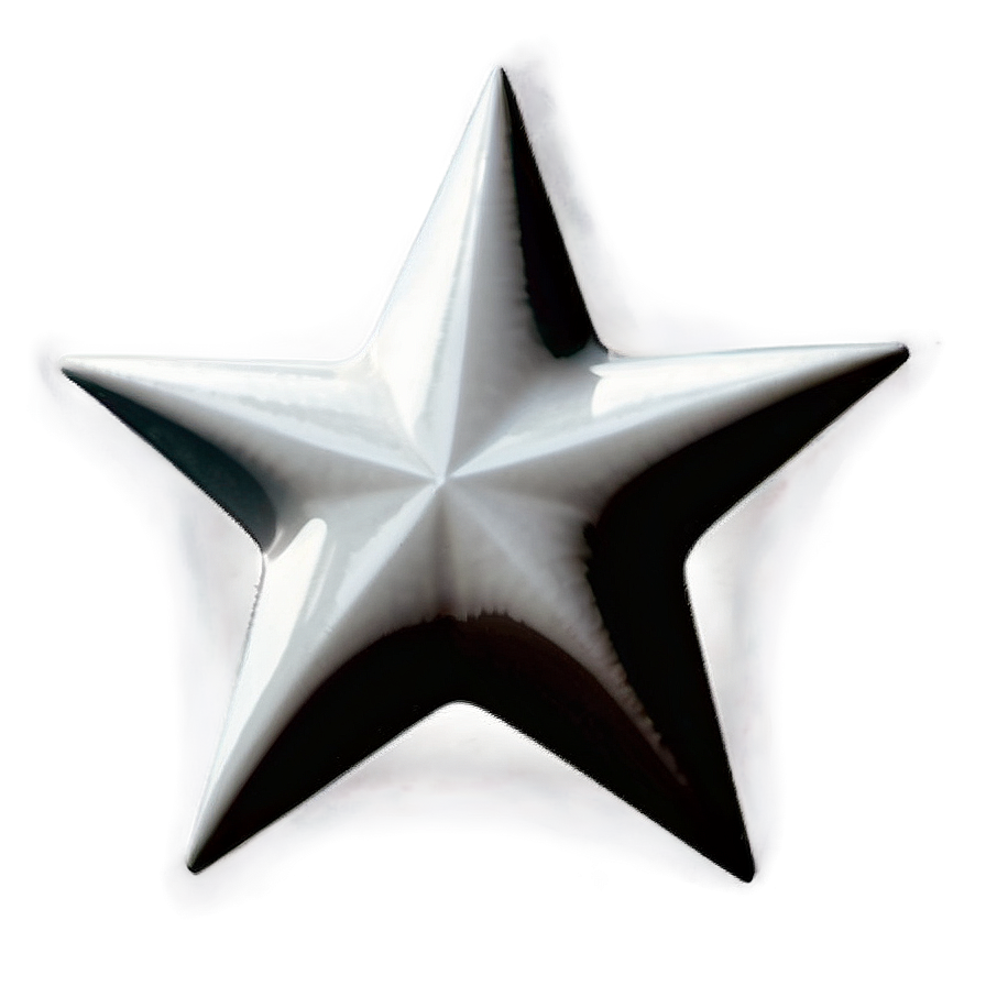 Shiny White Star Illustration Png 05042024