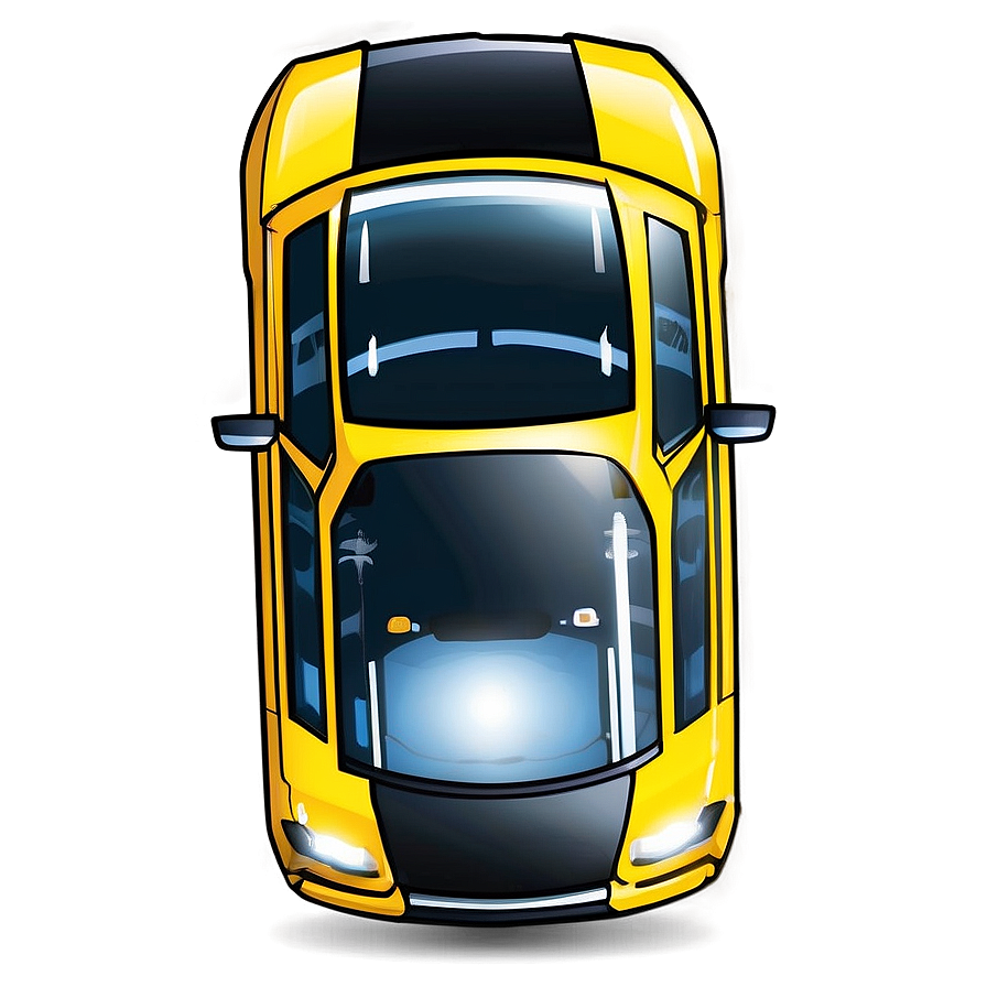 Shiny Yellow Car Clipart Png Lxk96