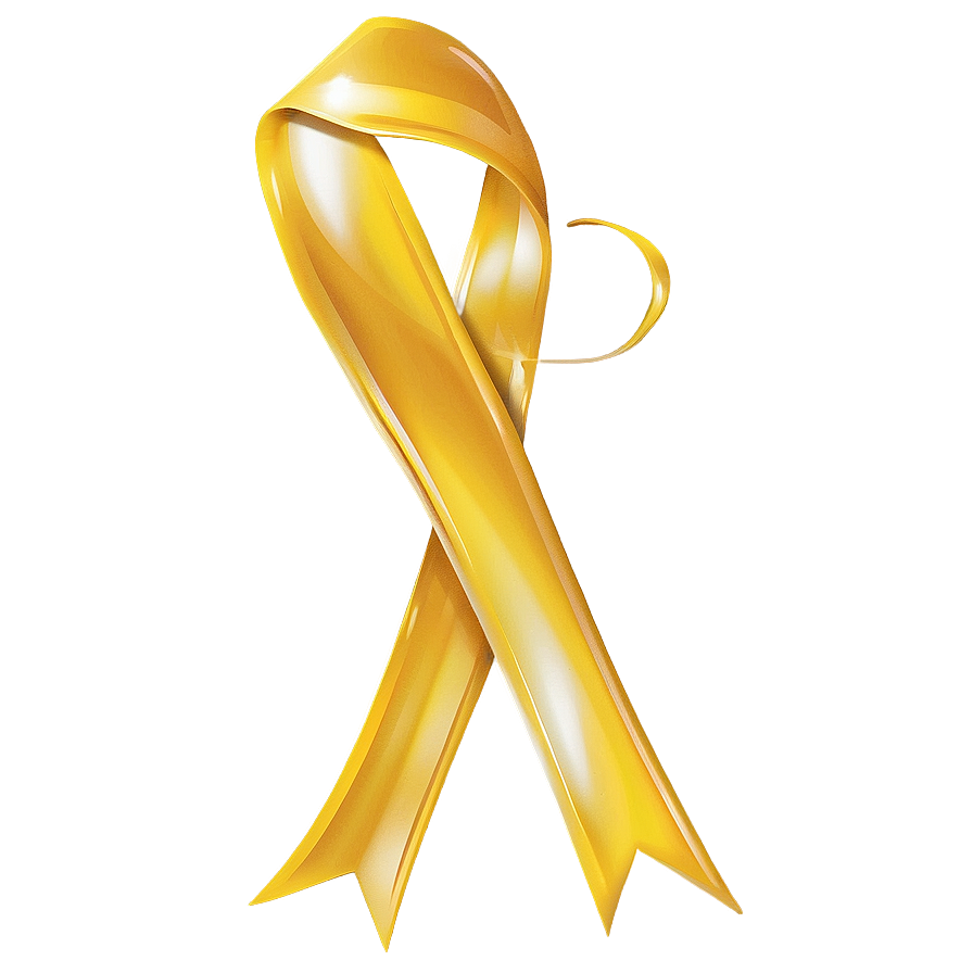 Shiny Yellow Ribbon Design Png Oht