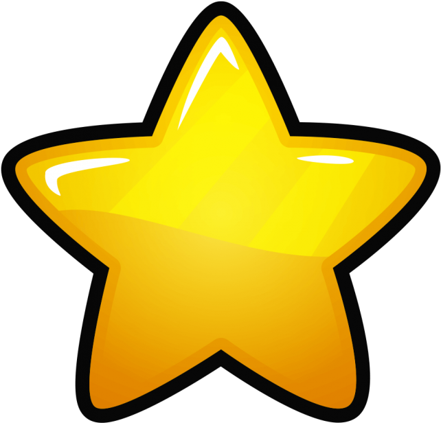 Shiny Yellow Star Clipart