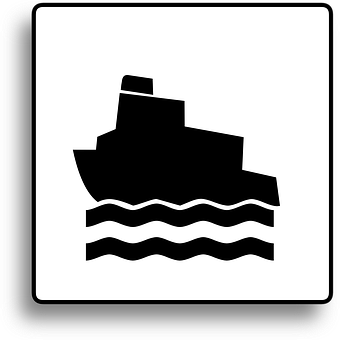 Ship Silhouette Icon PNG with transparent background