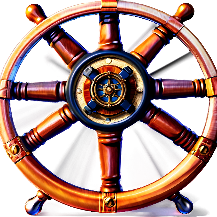 Ship Steering Wheel Nautical Png 1