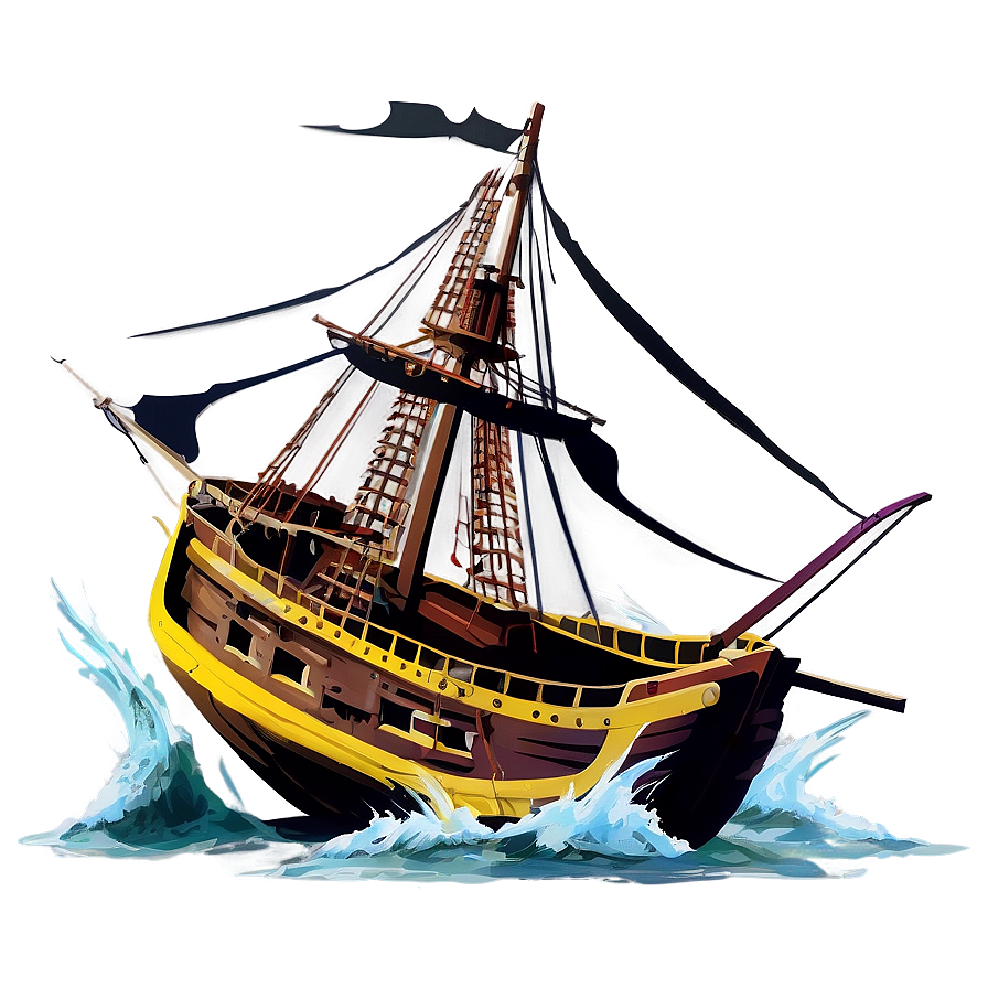 Shipwreck In Stormy Seas Png Gwd41