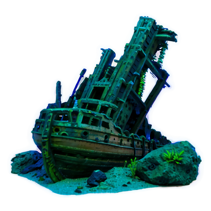 Shipwreck With Coral Growth Png 30