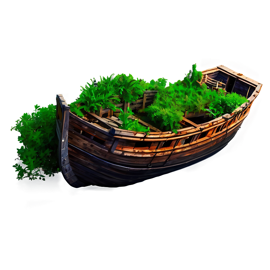 Shipwreck With Seaweed Overgrowth Png Tqj