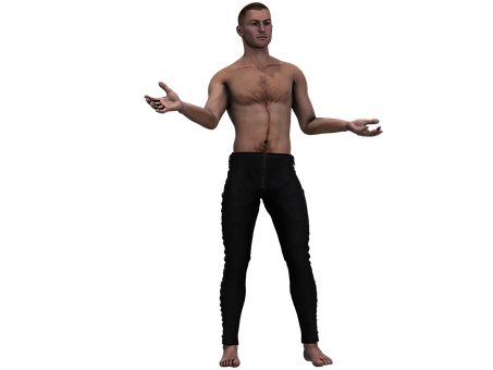 Shirtless Man Black Background