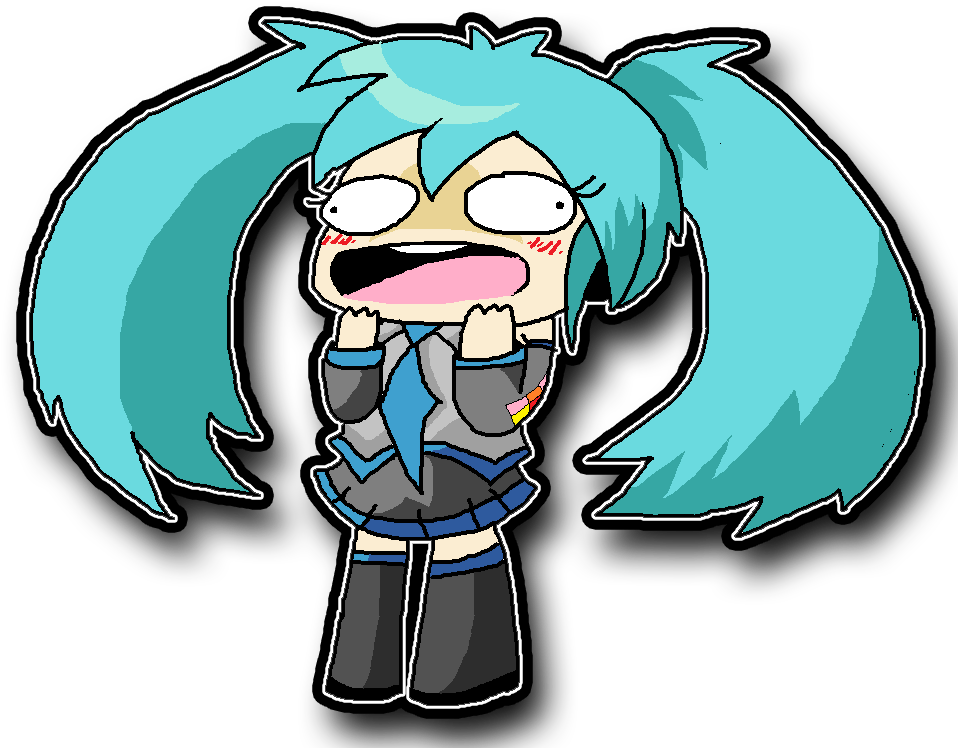 Miku Omg Face By Derp-girl2001 - Omg Miku, HD Png Download PNG with transparent background