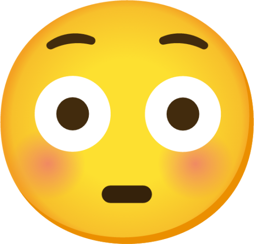 Shocked Face Emoji Graphic