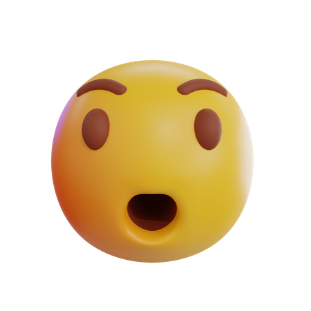 Shocked Face Emoji Graphic