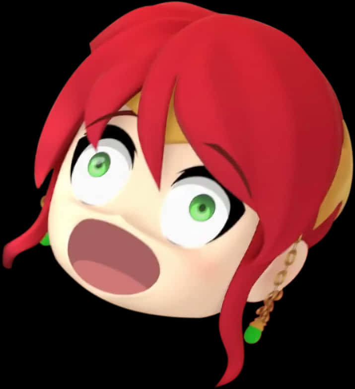 Screaming Pyrrha PNG with transparent background