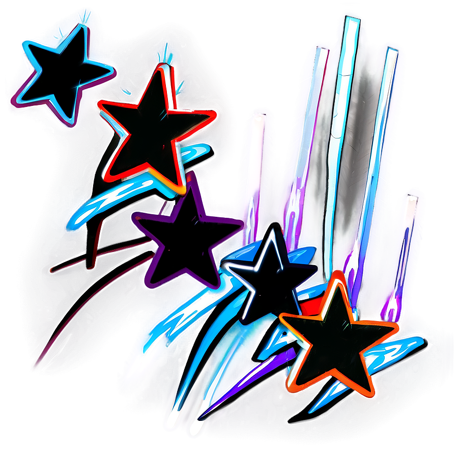 Shooting Stars Clear Png 05252024