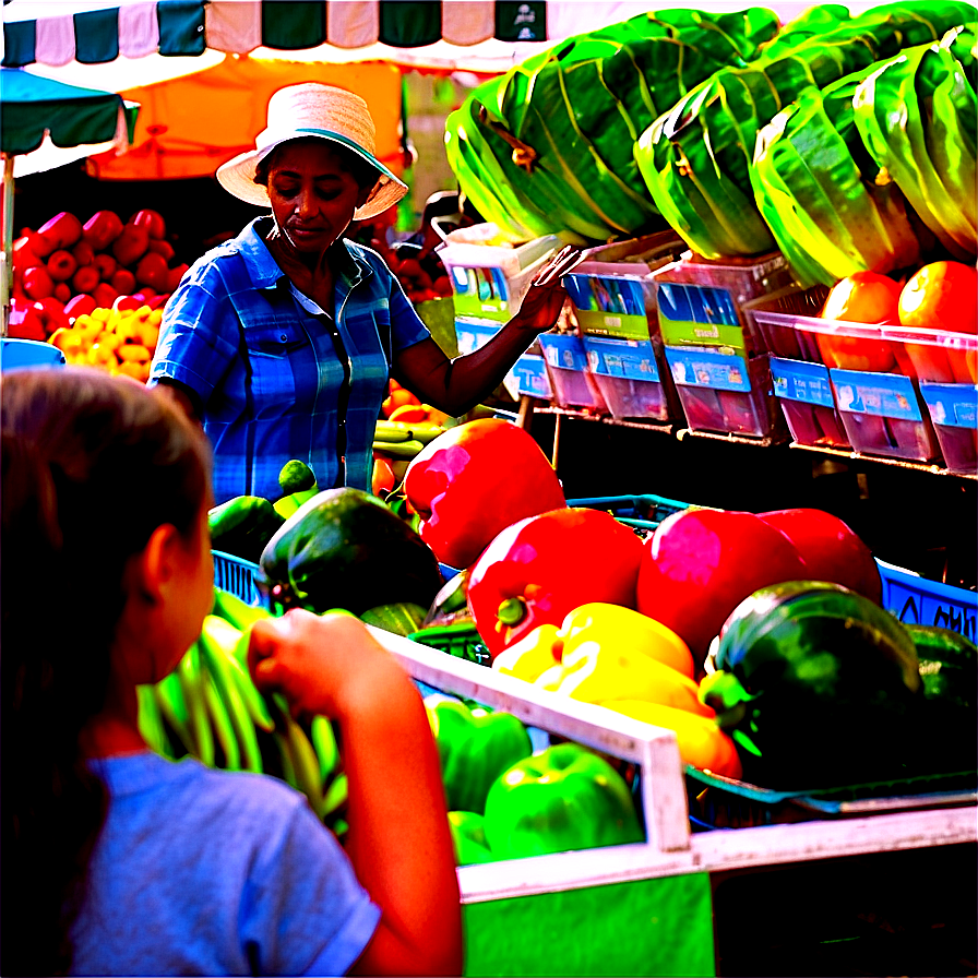 Shopping At Farmers Market Png 06112024