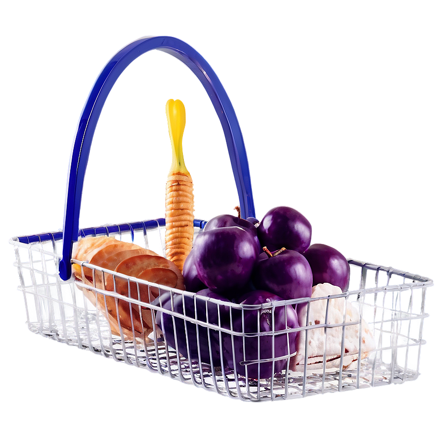 Shopping Basket With Food Png 06272024