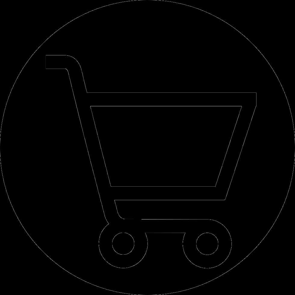 Shopping Cart Icon Black Circle PNG image with a transparent background, free high-resolution download