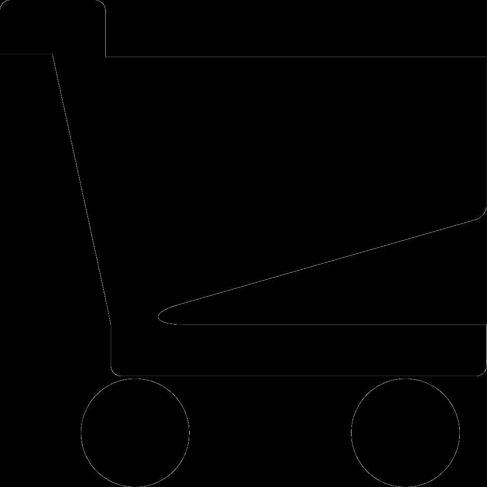 Shopping Cart Icon Black Silhouette