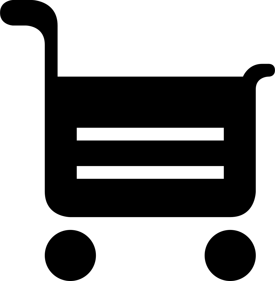 Shopping Cart Icon Black PNG with transparent background