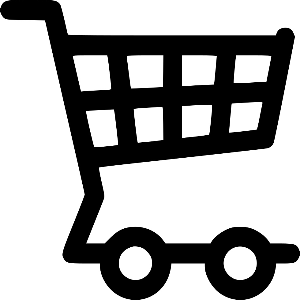 Shopping Cart Icon Silhouette PNG with transparent background
