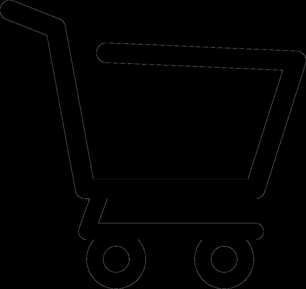 Shopping Cart Outline Graphic PNG image with a transparent background, free high-resolution download