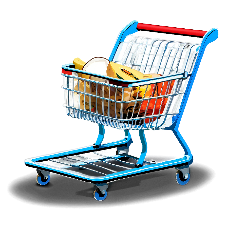 Shopping Cart With Food Png 06112024