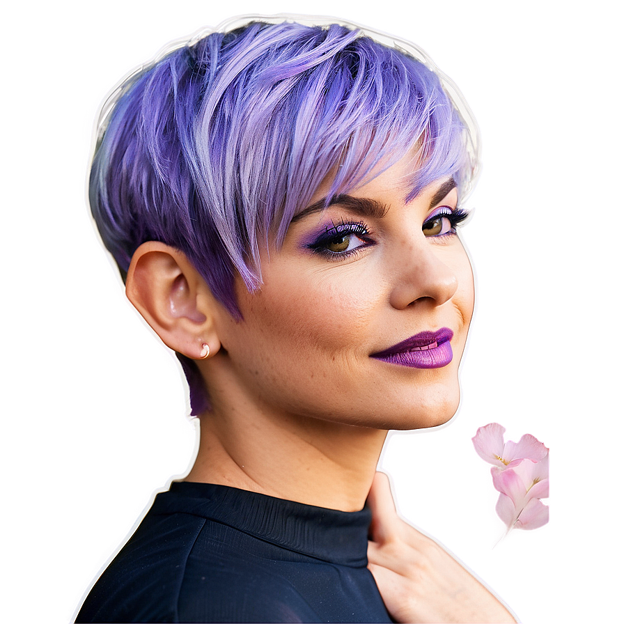 Short And Sassy Purple Pixie Cut Png 06272024