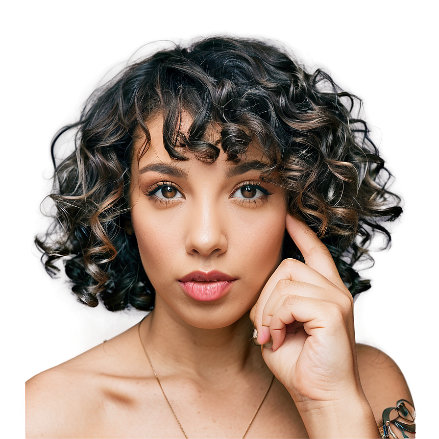 Short Curly Hair Charm Png Xck19