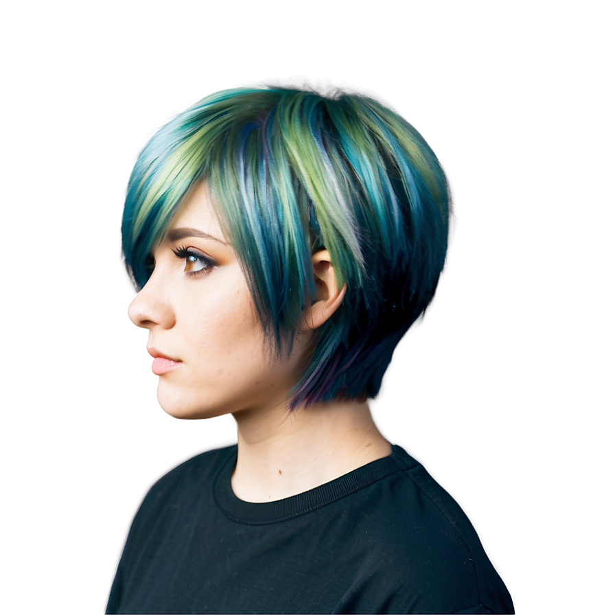 Short Emo Hair Look PNG 48 PNG image with a transparent background, free high-resolution download
