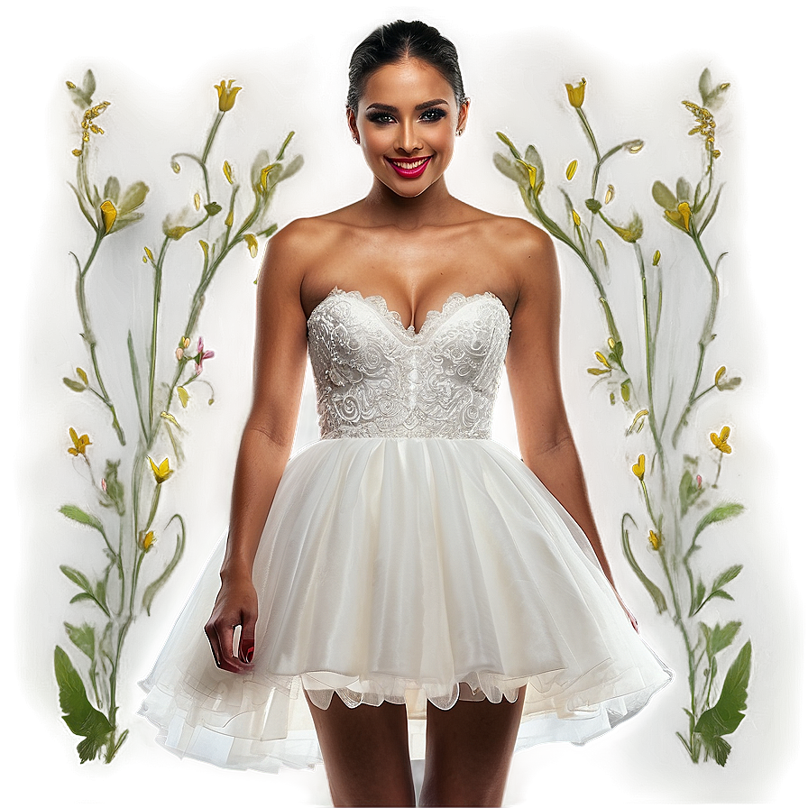 Short Wedding Dresses Png Fvm42