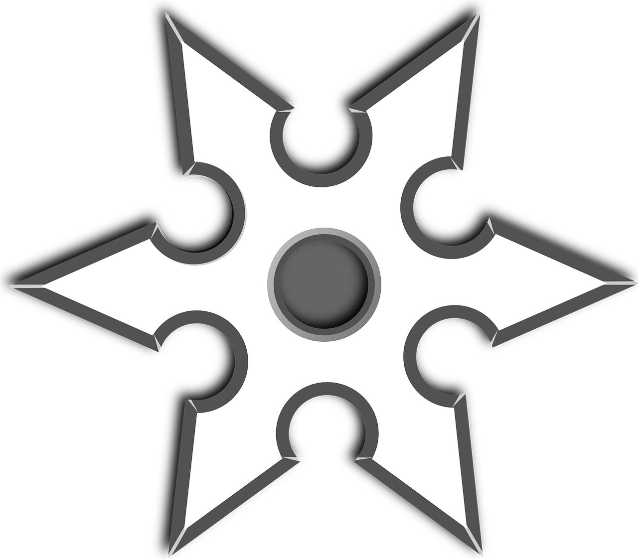 Ninja Star, Throwing Star, Shuriken, Weapon, Japanese - Ninja Star Template, HD Png Download PNG with transparent background