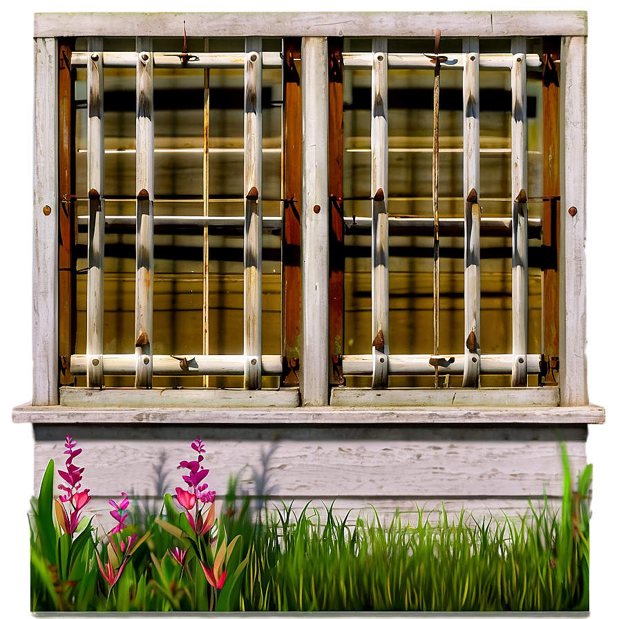 Shuttered Colonial Window Png 05042024