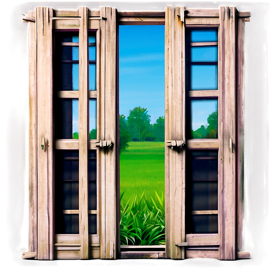 Shuttered Colonial Window Png Bgx