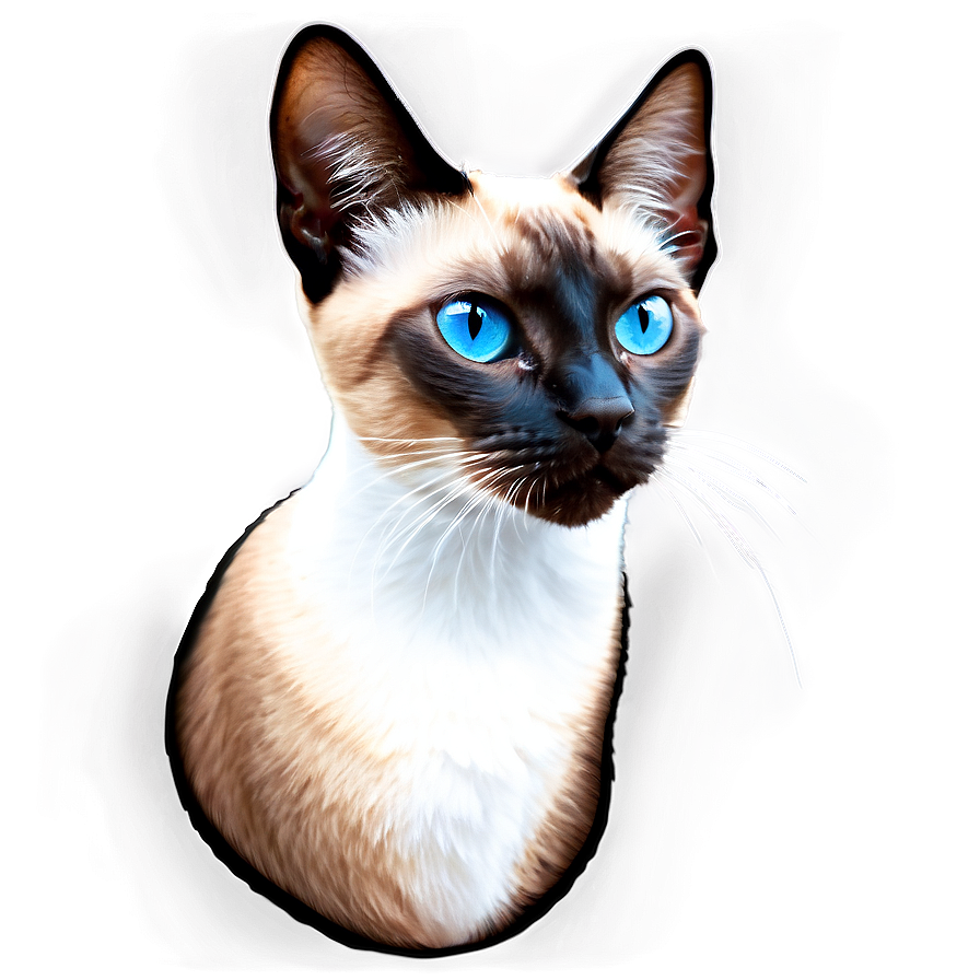 Siamese Cat Head Design Png Irv