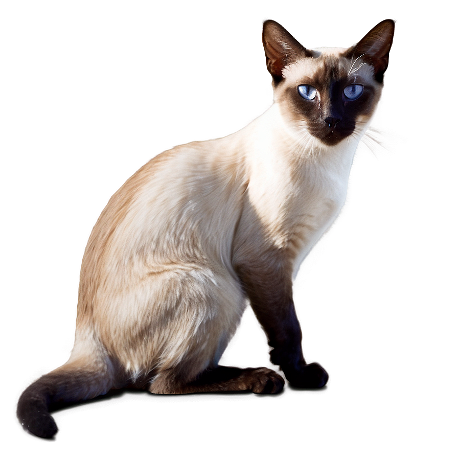 Siamese Cat PNG eut PNG image with a transparent background, free high-resolution download