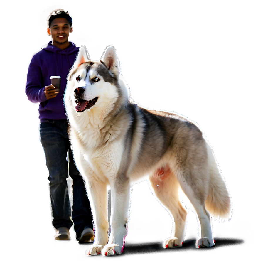 Siberian Husky On Walk Png 06252024