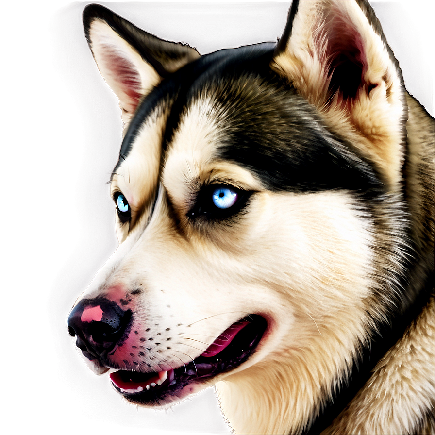 Siberian Husky Portrait Png 06252024