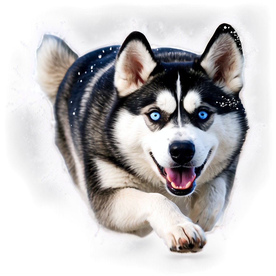 Siberian Husky Running In Snow Png 06252024