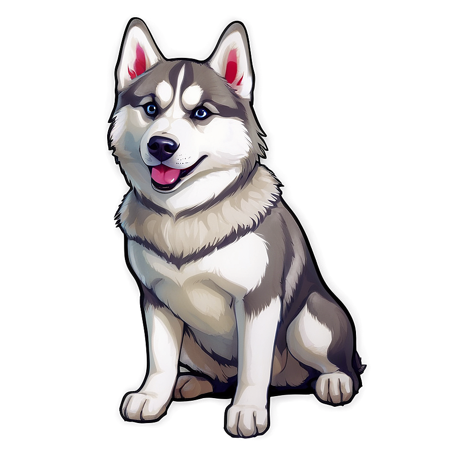 Siberian Husky Sitting Png Mbt