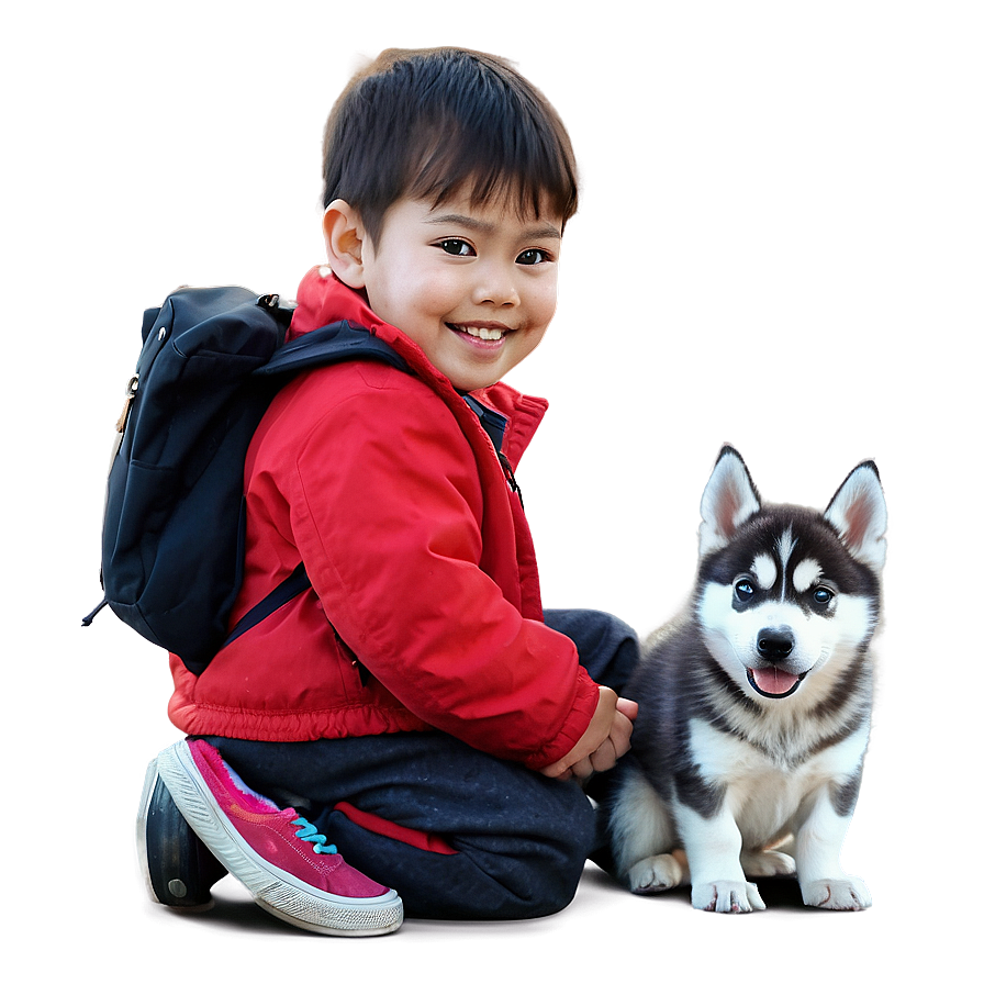 Siberian Husky With Kids Png Uet20