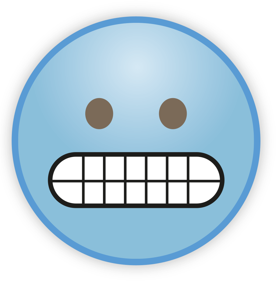 Sky Blue Emoji Png Photos - Grimacing Face Emoji Printable, Transparent Png PNG with transparent background