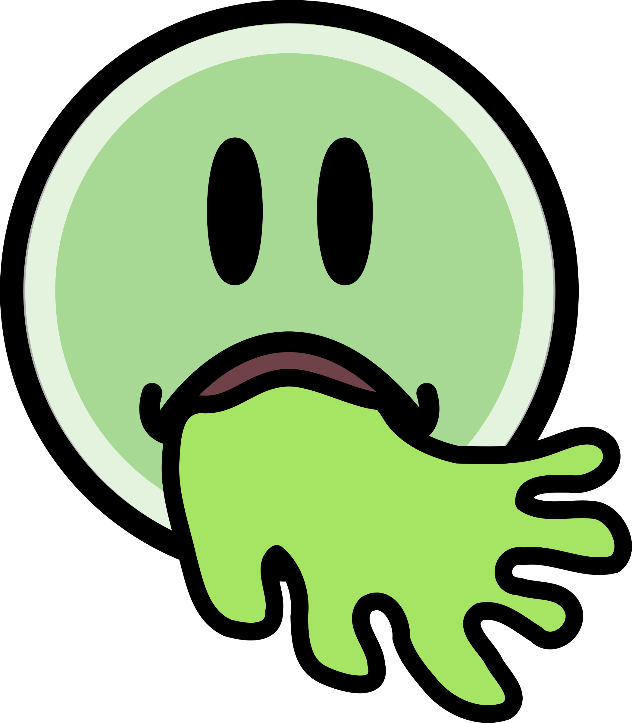 Sick_ Emoji_ Vomiting_ Green_ Substance PNG with transparent background