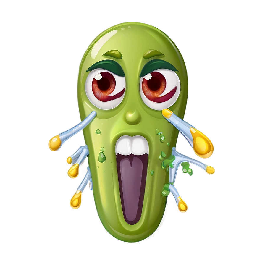 Sick Emoji with Vomit PNG qqt16 PNG with transparent background