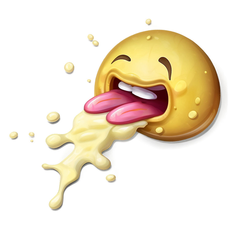 Sick Emoji with Vomit PNG yvb PNG with transparent background