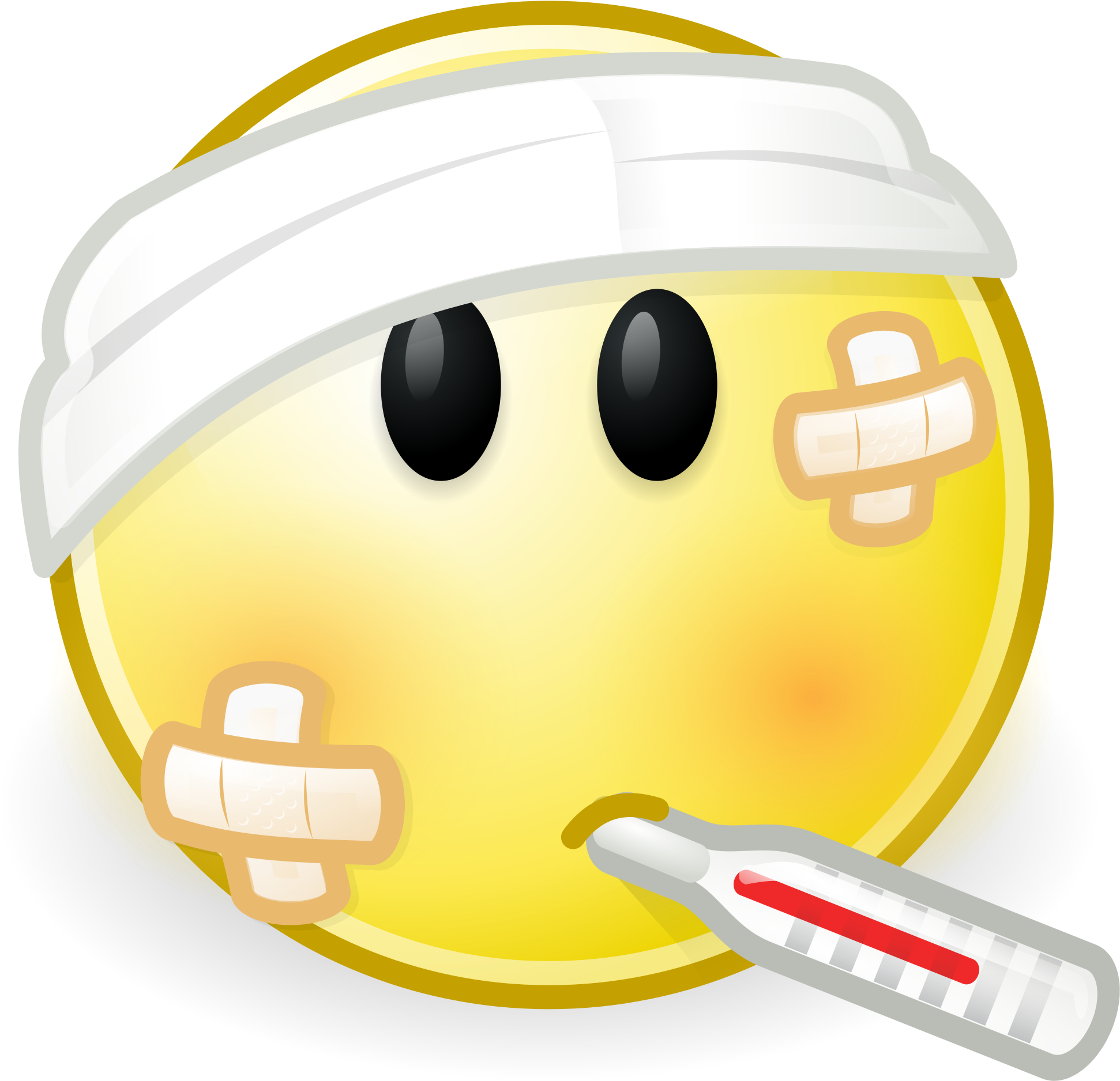 Sick Emojiwith Thermometerand Bandages