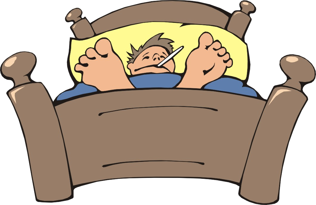 Sick Person Ill Cartoon Collection Transparent Png - Animated Sick In Bed, Png Download PNG with transparent background