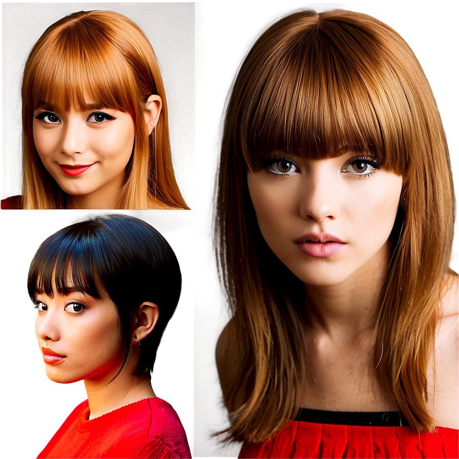 Side Bangs Hairstyles Png Qou